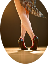 Ballroom dancers' feet