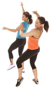 Two women dancing